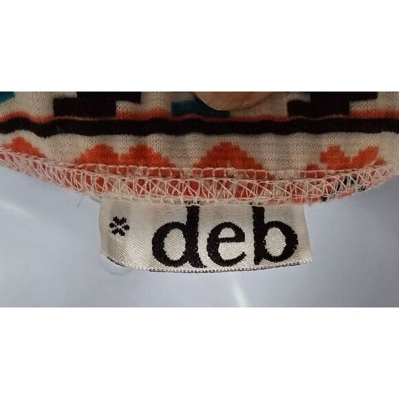 Tribal Print & Teal High-Low Chiffon Dress With Spaghetti Straps By Deb - Small - Picture 6 of 7